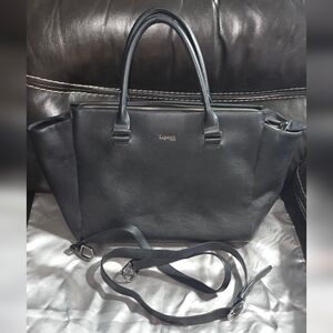 Elegant Black Leather Satchel